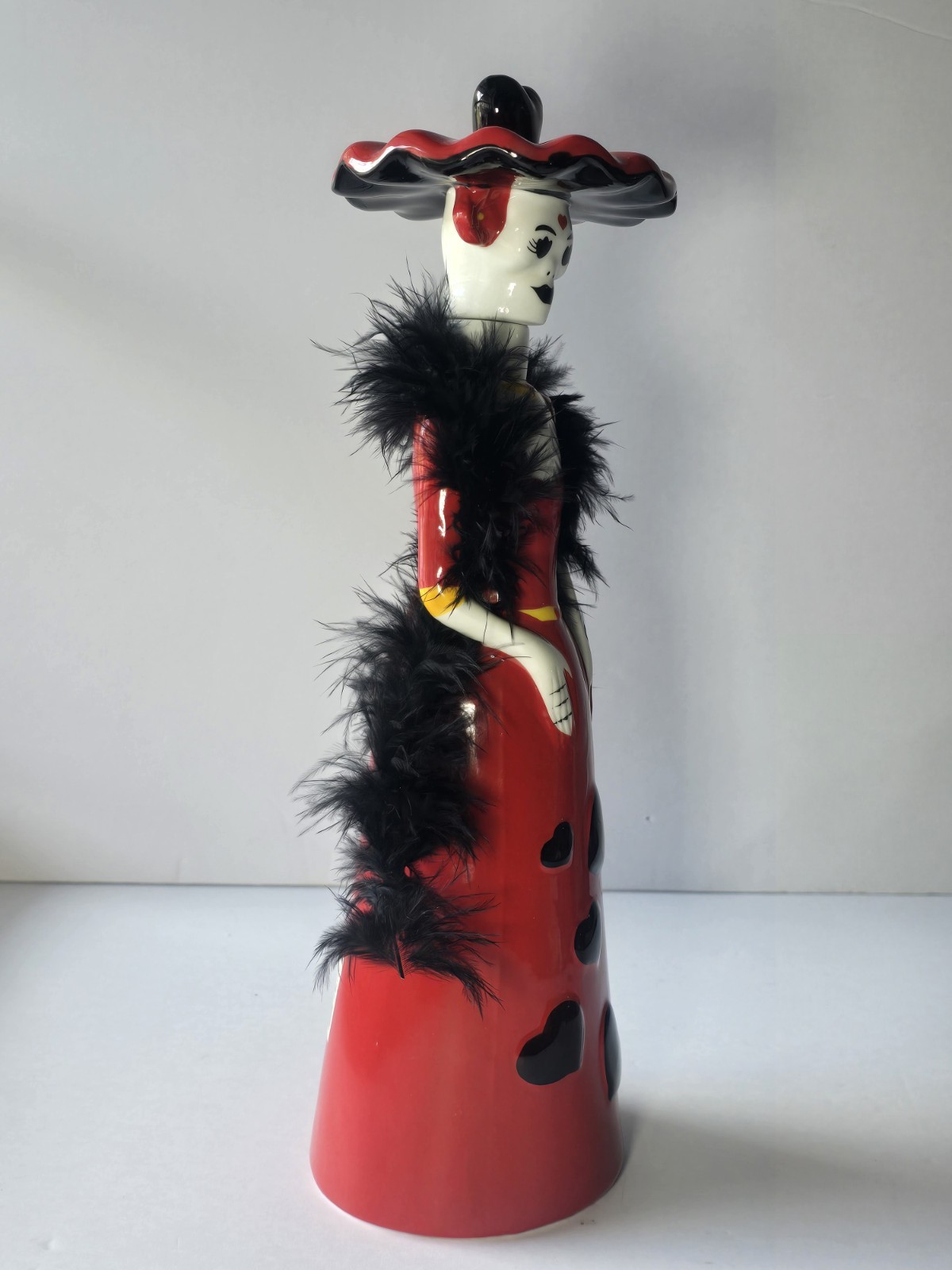 Doña Celia Tequila Catrina Ceramic Bottle Día de Muertos Empty Rare