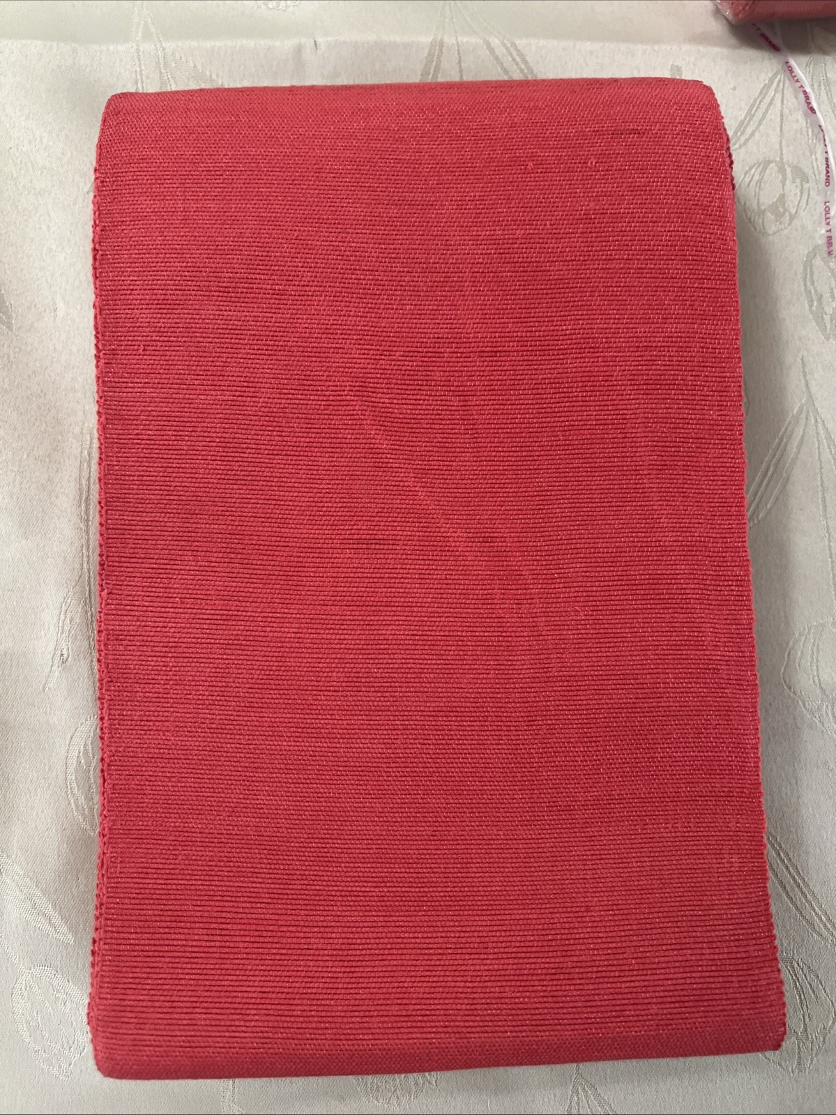Red Aso Oke Bundle – Handwoven Fabric (8 Strips) for Ipele, Gele & Cap