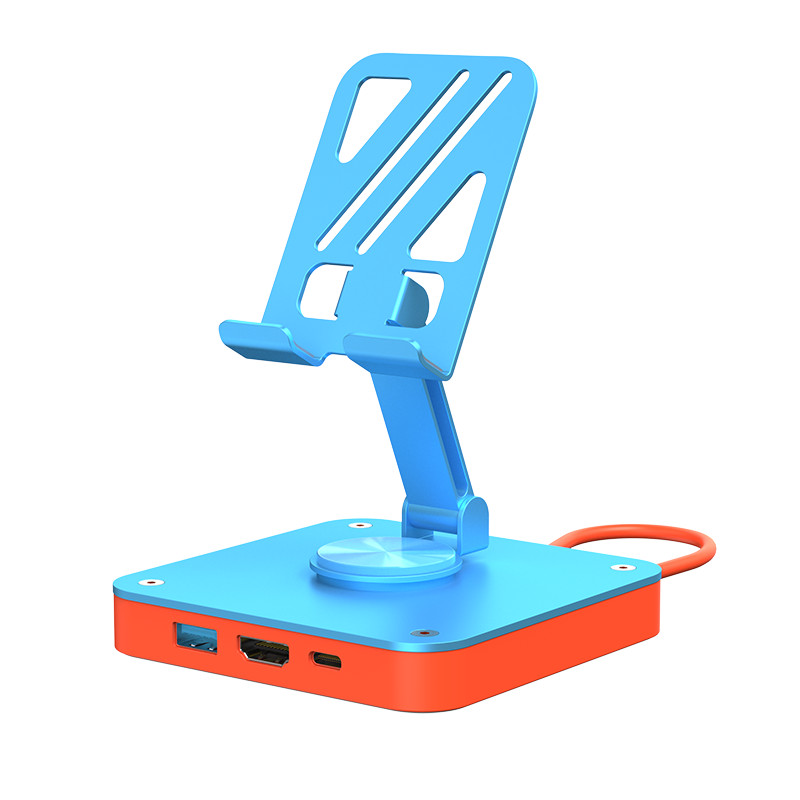 Adjustable Stand Adapter 3in1 Type-C Multi-functional HUB for Switch SmartPhone