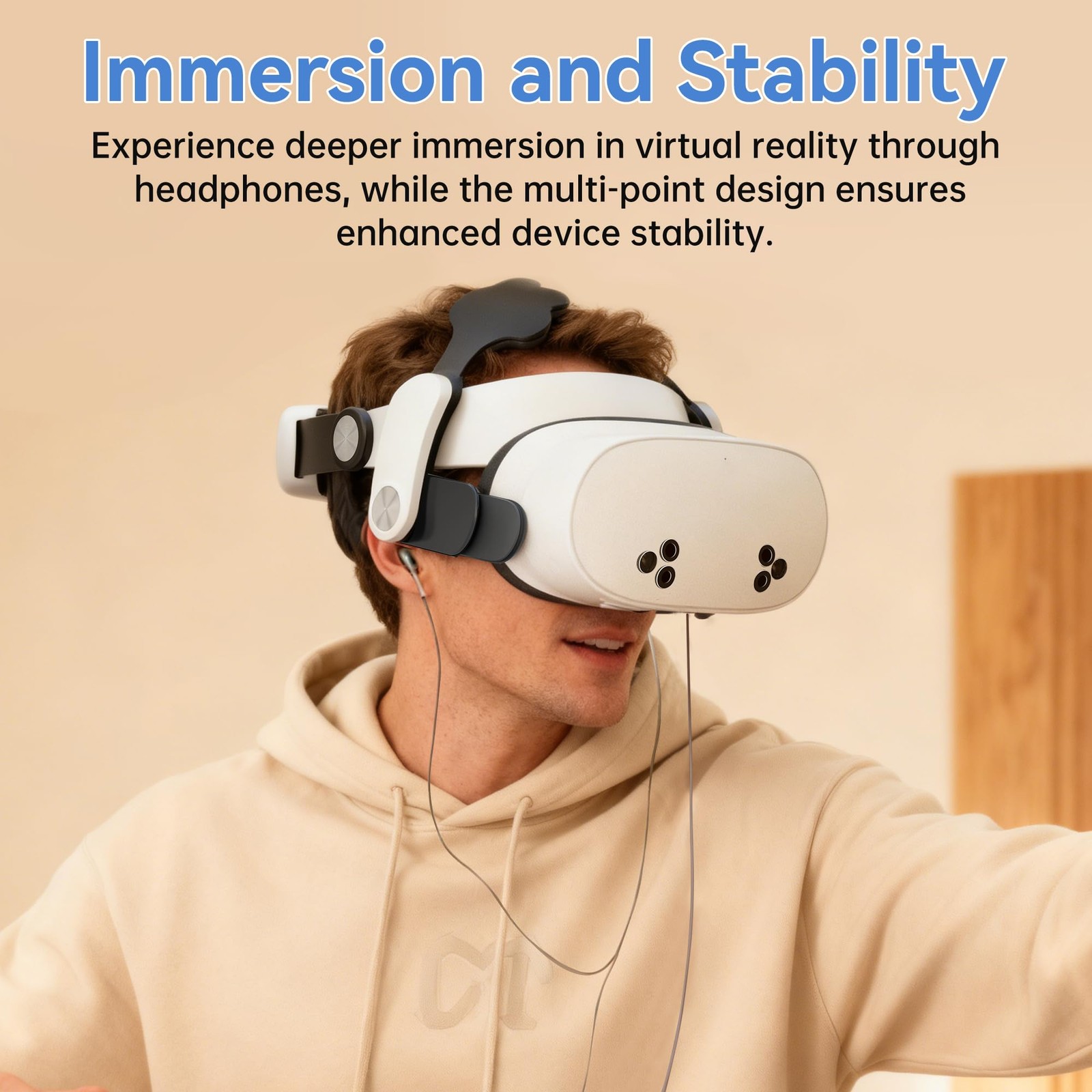VR Head Strap Compatible with Meta Quest 3/3S ,8000mAh Fast Charging & Audio ...