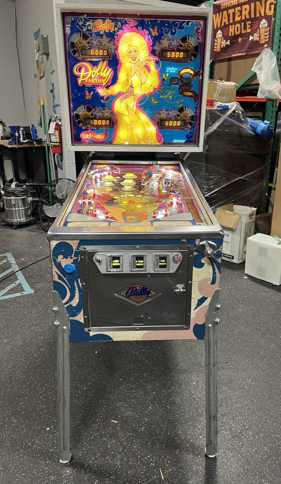 1979 BALLY DOLLY PARTON PINBALL MACHINE PROF TECHS PLAYS GREAT