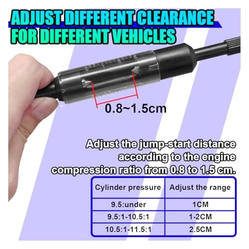 Car Spark Plug Tester, Adjustable Ignition Coil Tester Tool with Cable, Spark