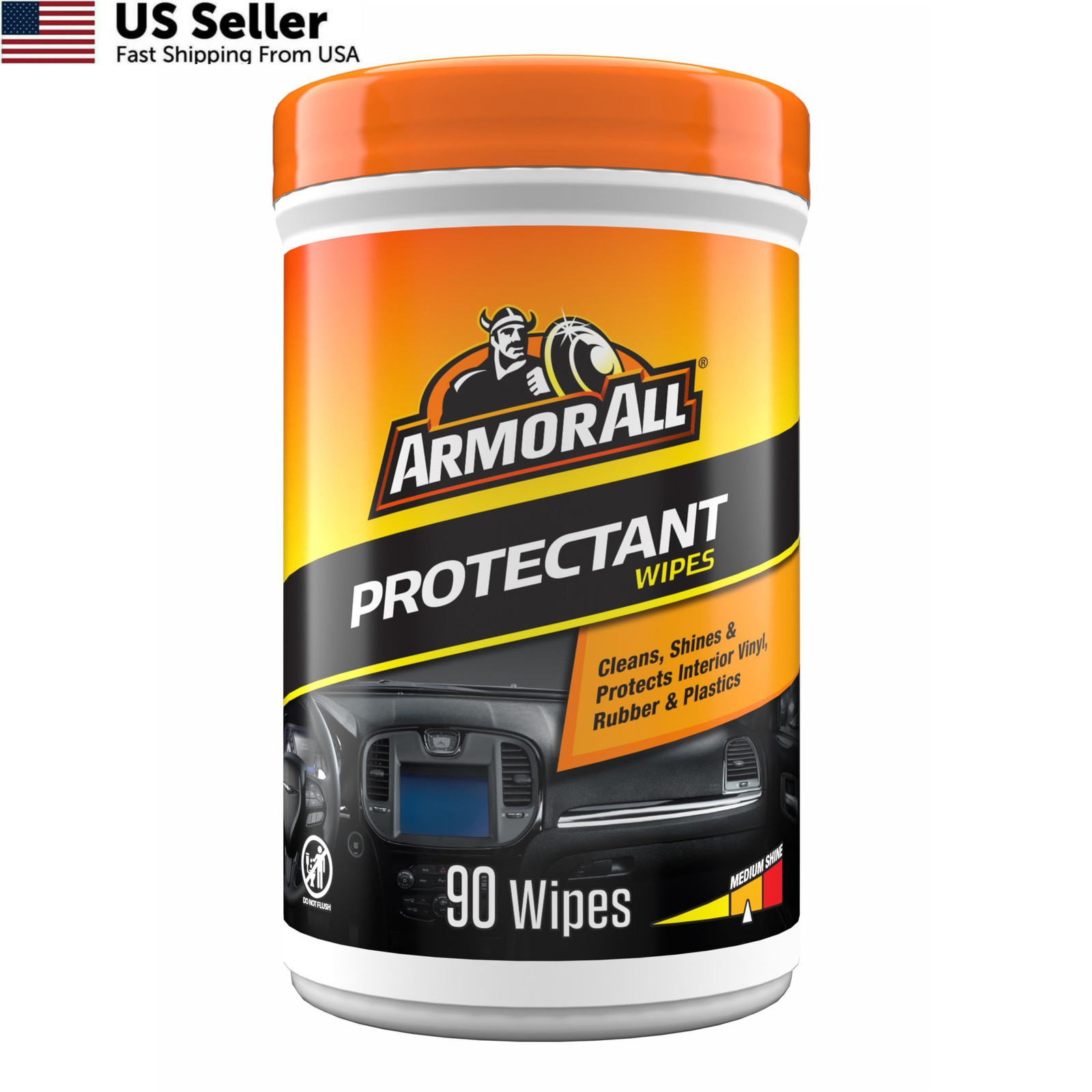 Armor All Car Interior Protectant Wipes, 90 Count 90 (Pack of 1)