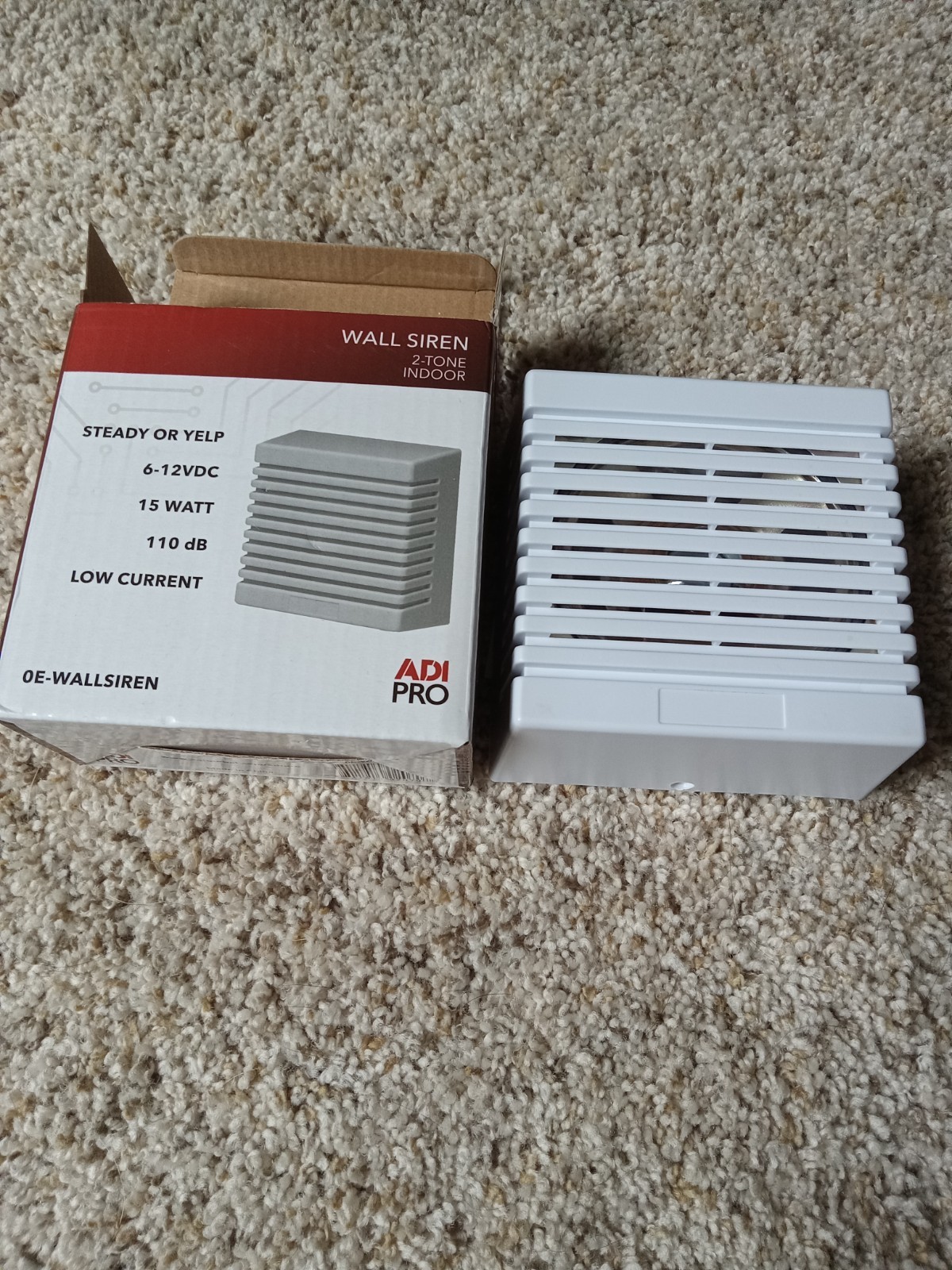 ADI pro Wall Siren 2-tone low current indoor BRAND NEW IN BOX 6-12 VDC