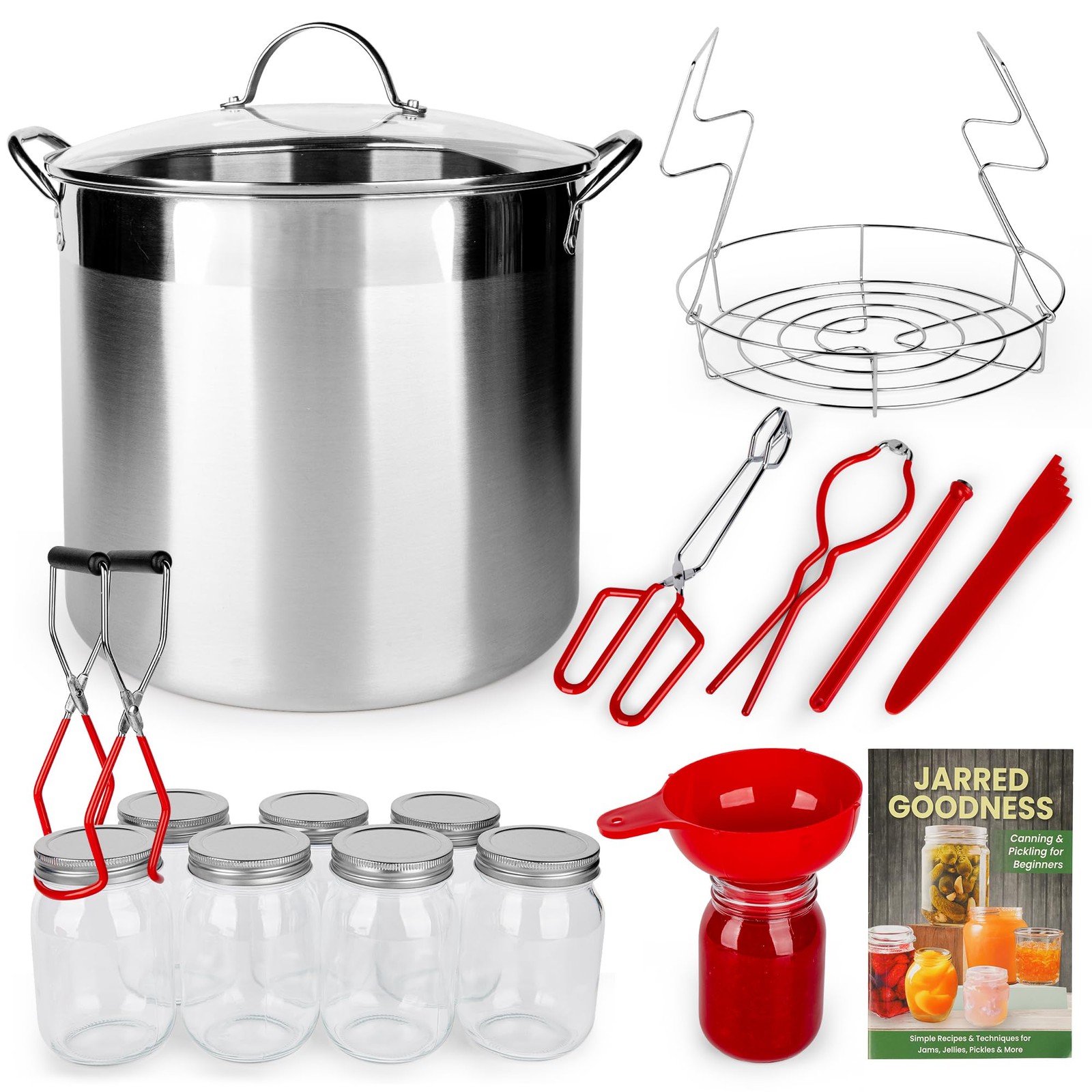 Waterbath Canner Pot With Rack - Canning Supplies Starter Kit - 21.5 Quart Wa...