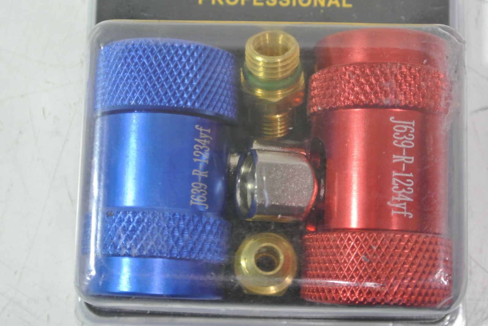 R1234YF Quick Coupler Adapter & 1/4" Flare Fitting, Adjustable HP & LP Connector