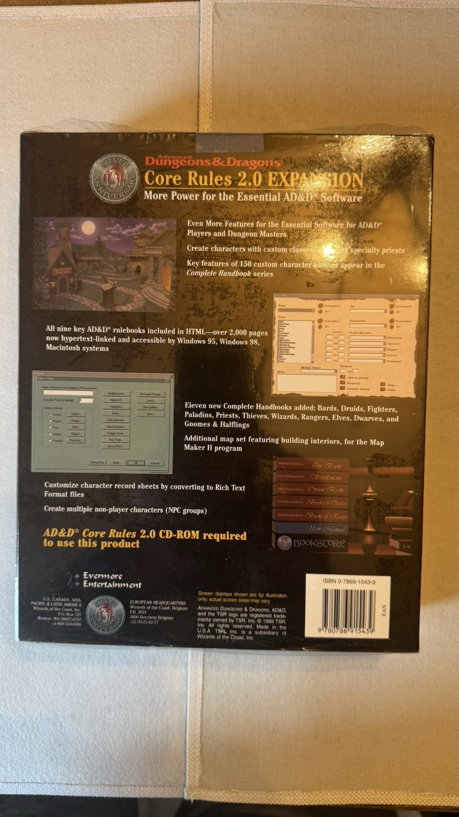 TSR 11543 AD&D D&D Core Rules 2.0 Expansion Sealed Complete