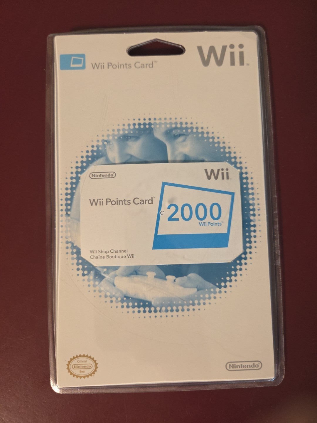 NEW Nintendo Wii 2000 Points Card FACTORY SEALED NOS Collectors Piece