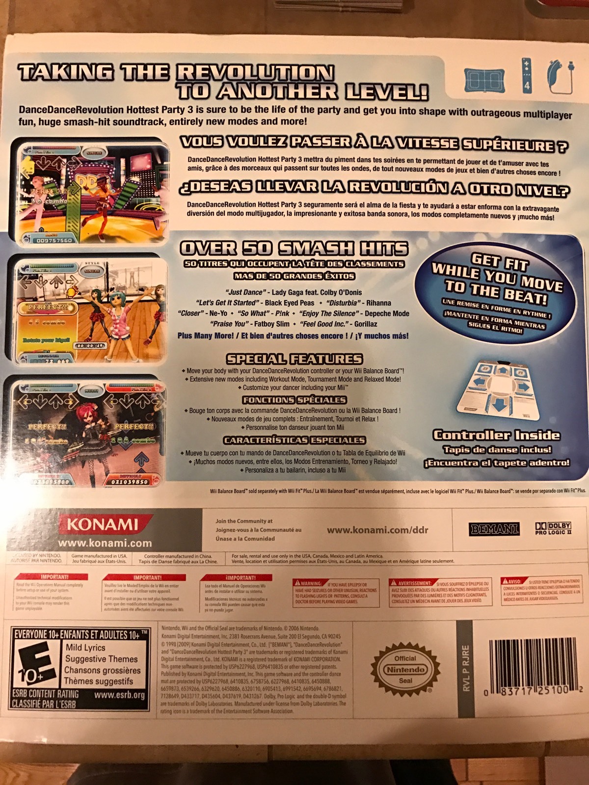 Nintendo Wii Dance Dance Revolution Hottest Party 3 Game Dance Pad Controller