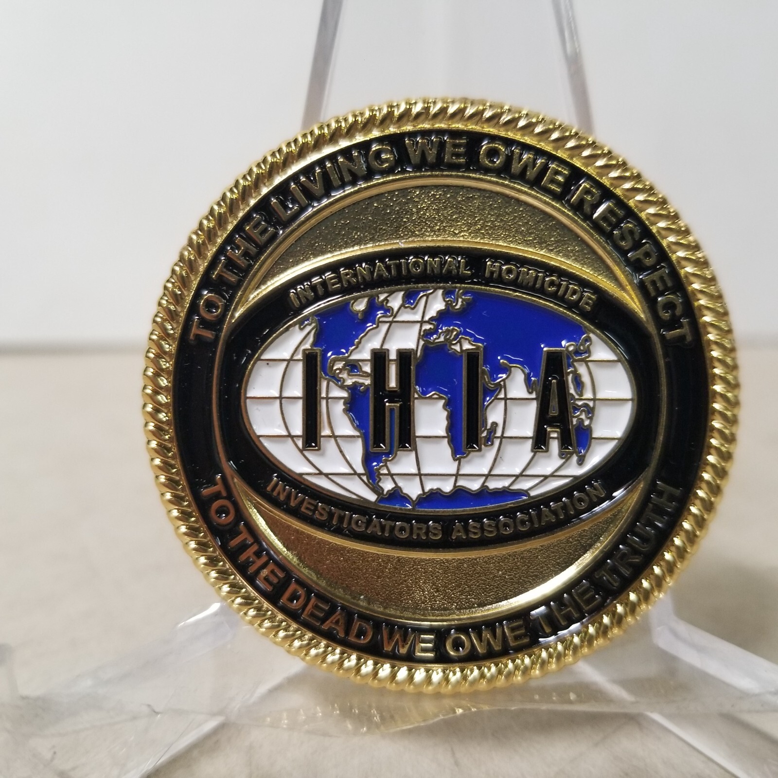 FBI Department Of Justice Medal Challenge Coin Token IHIA International Homicide