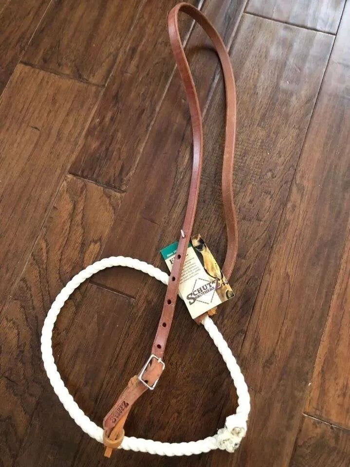 New Schutz Bros Lariat Rope Cavesson/ Western/ Harness Leather Strap