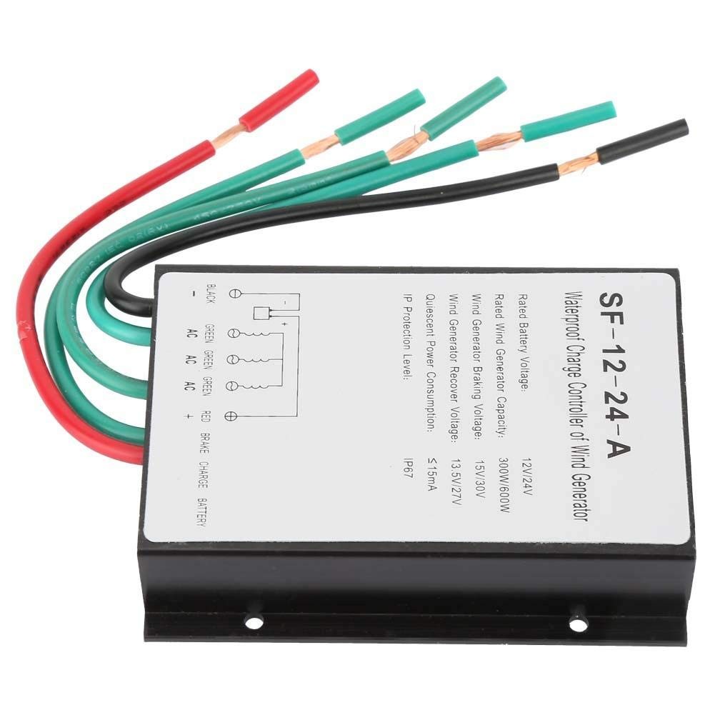 Jectse Wind Controller 12V/24V 300W/600Wautomatic Wind Power Regulatorip67 Wind