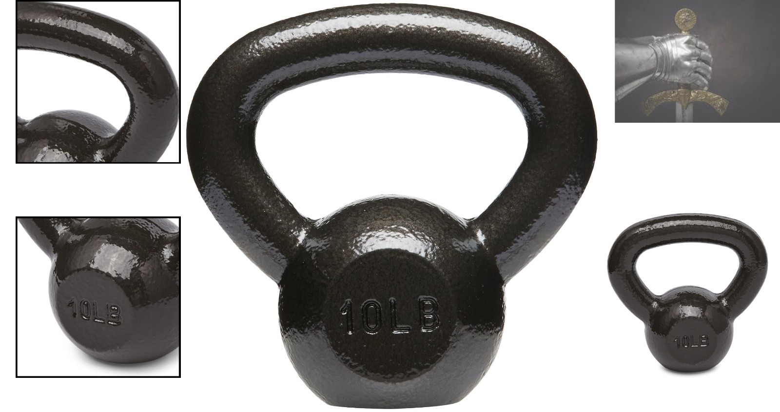 10 lb Cast Iron Kettlebell for Effective Home Resistance Training Exercises