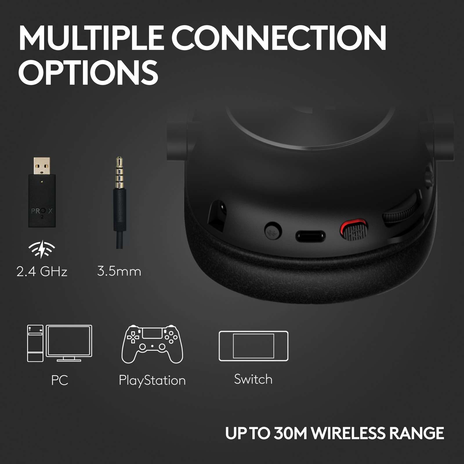 Logitech - PRO X 2 LIGHTSPEED Wireless Gaming Headset for PC, PS5, PS4,