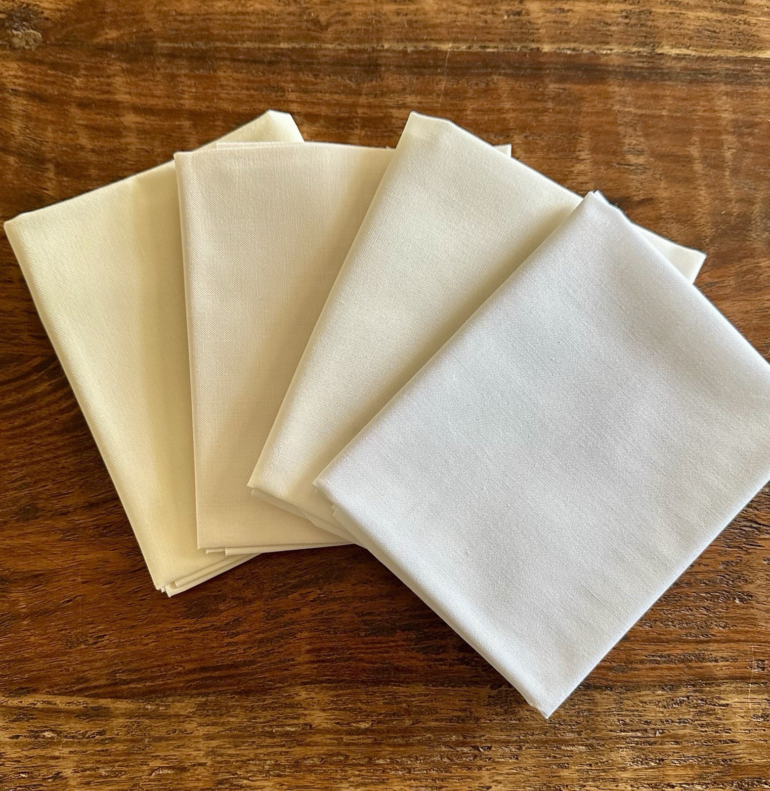4 Fat Quarters Bundle Riley Blake Confetti Cotton Solids White/Cream
