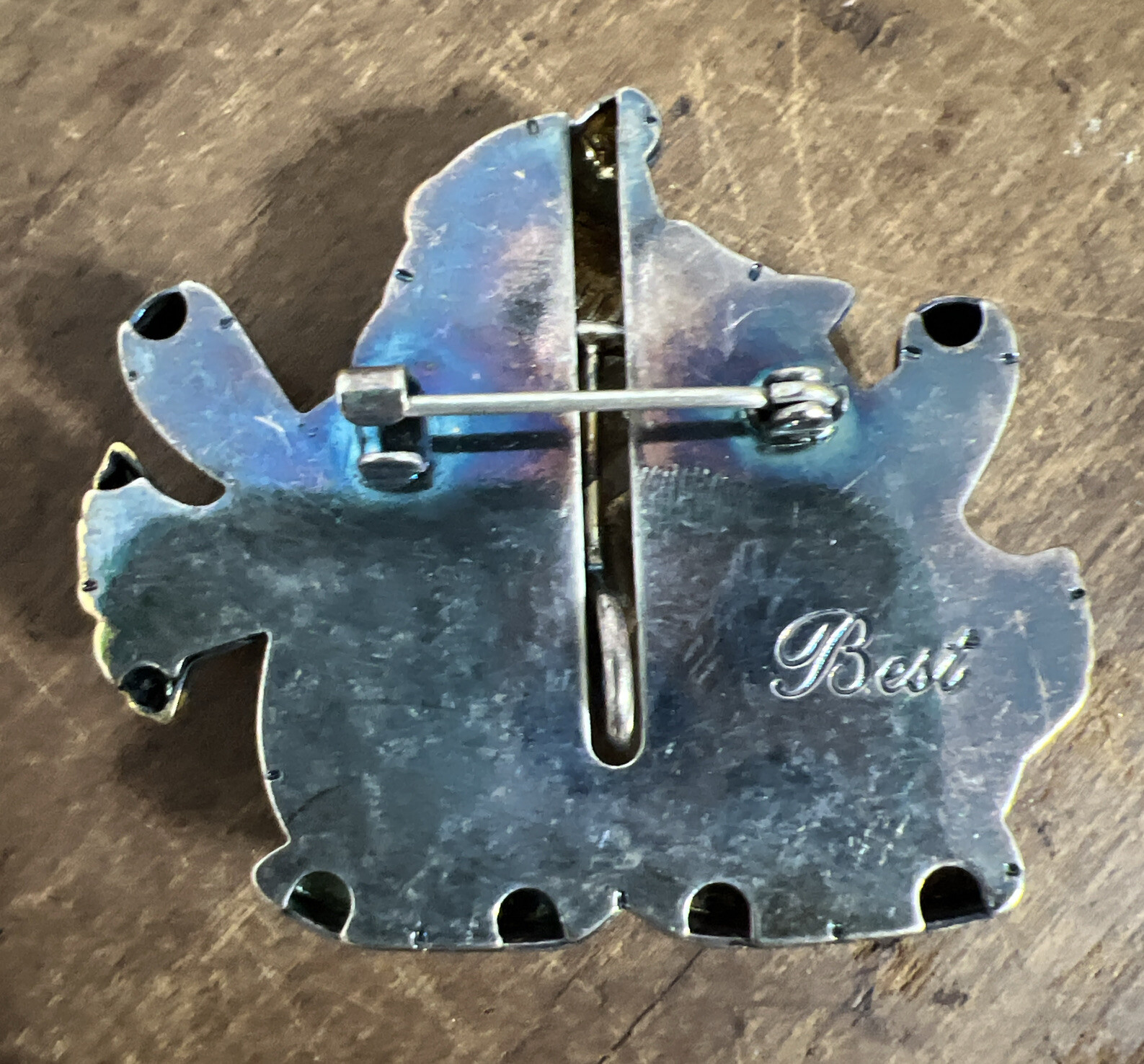 Best Two Tone Snowman Pendant/brooch