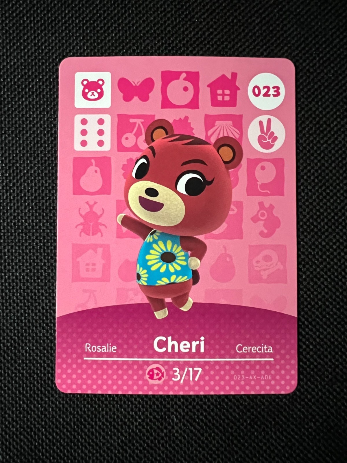 Cheri amiibo card for sale. Animal Crossing (Series 1 #023) AUTHENTIC+UNSCANNED
