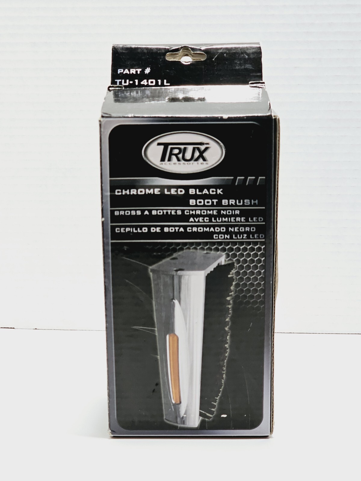 Trux Chrome LED Black Boot Brush TU-140IL