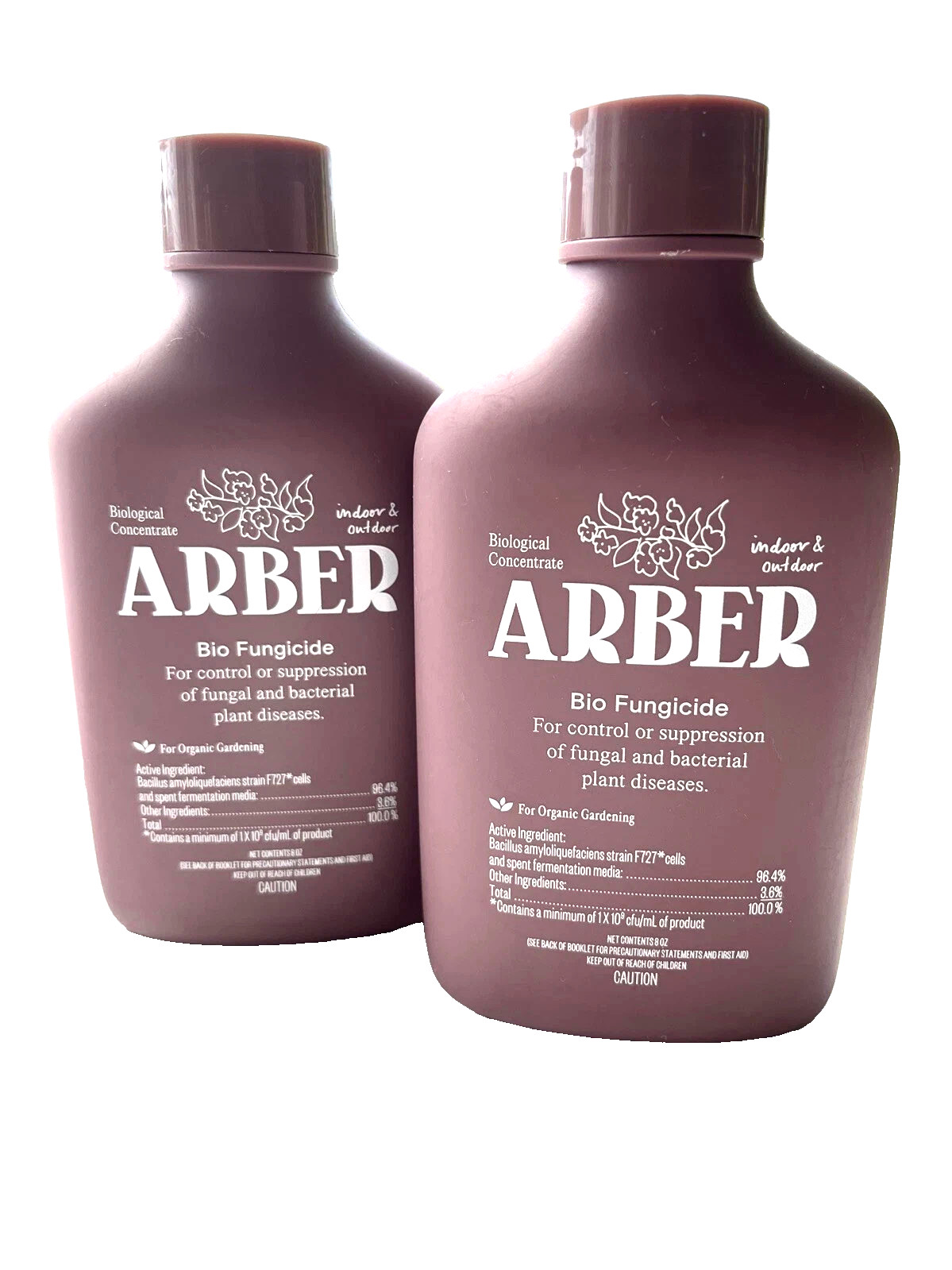Lot Of 2 New ARBER Bio  Fungicide, Indoor & Outdoor Biological Concentrate