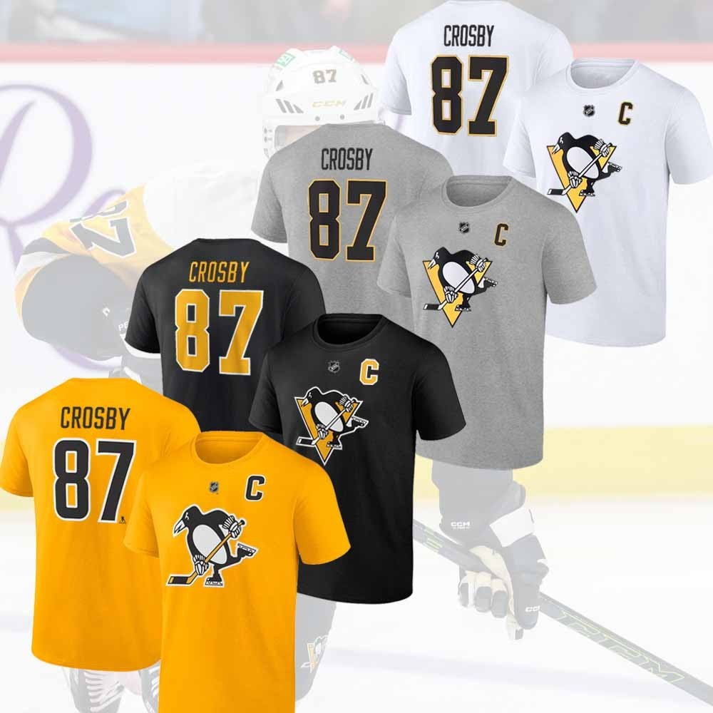 Sidney Crosby #87 Pittsburgh Team Name & Number Player Unisex Gifts For Fans