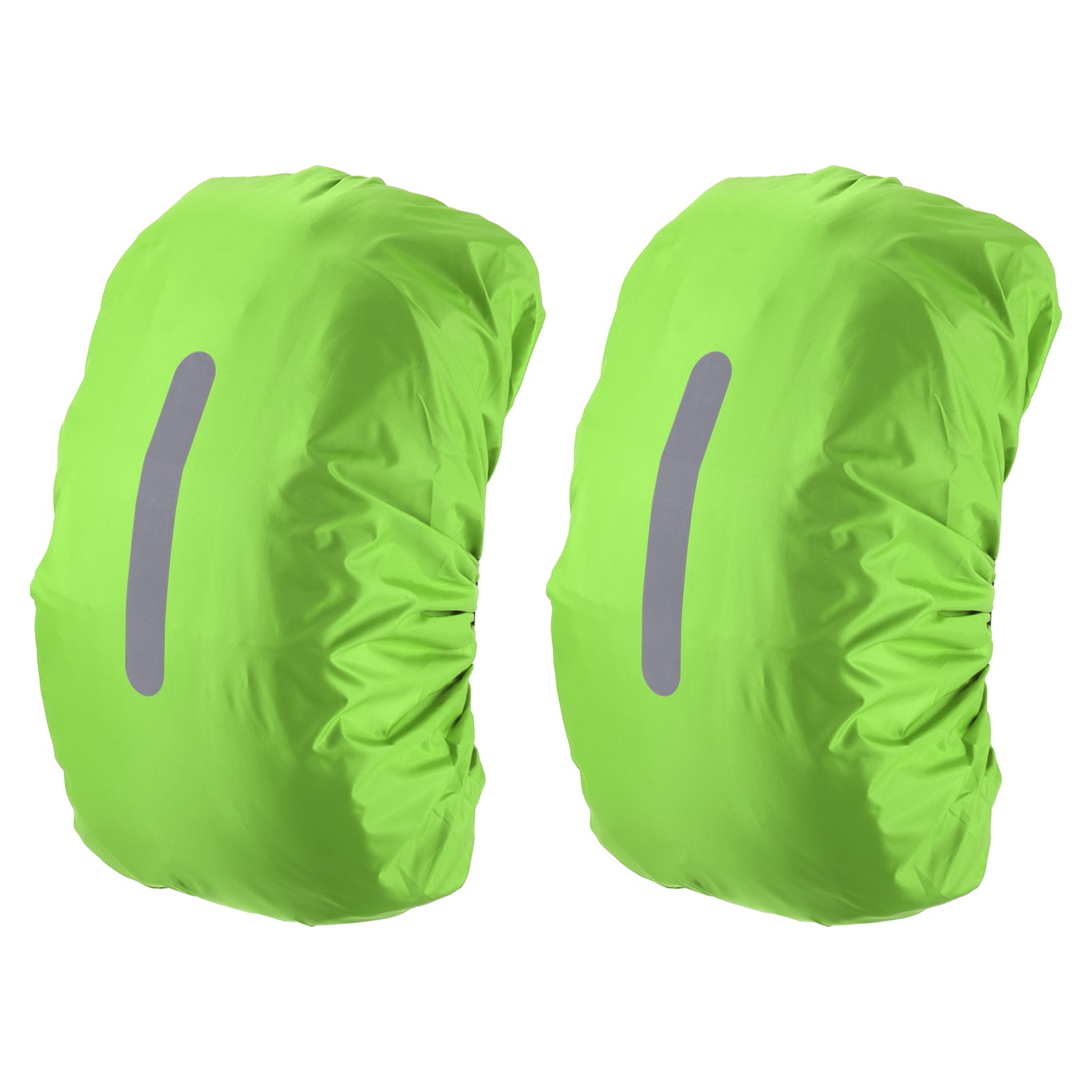 30-40L Waterproof Backpack Rain Cover 2 Pack with Vertical Strap S Lawn Green