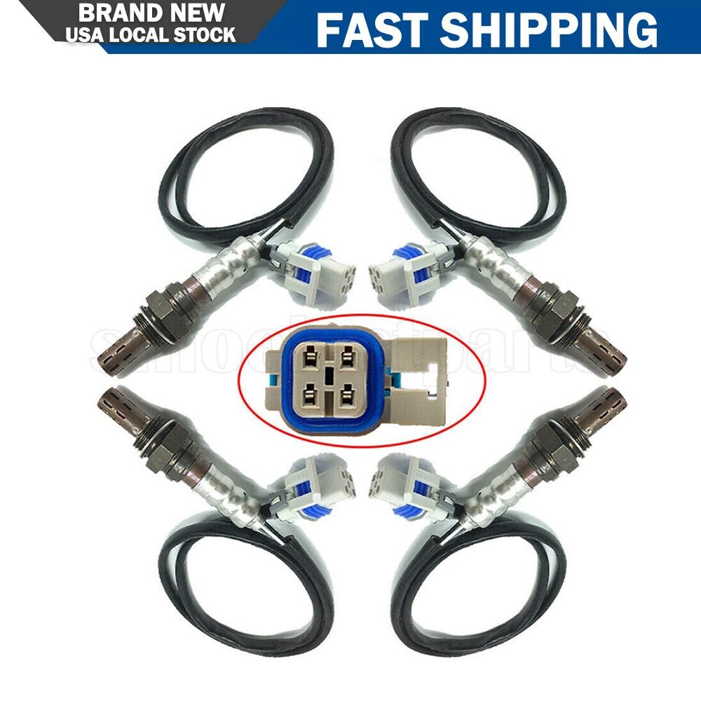 4PCS Upstream & Downstream Oxygen Sensor For Chevy Silverado GMC Sierra 6.0L