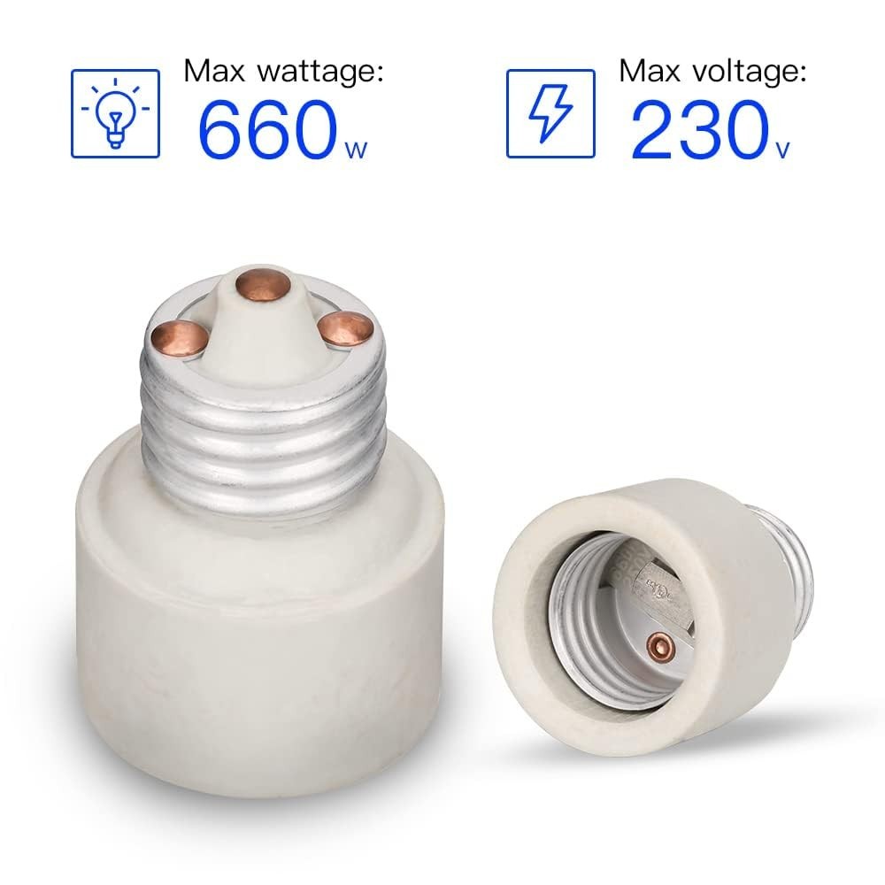 1x E26 to E26 Light Socket Porcelain Ceramic Screw Socket Lamp Holder Bulb Base