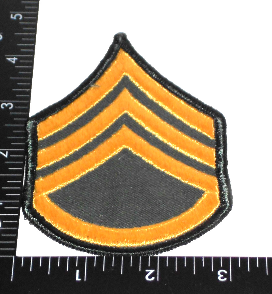 US Army SSG E6 Staff Sergeant Class A Sleeve Patch Chevron 1 Pair Male Sew On