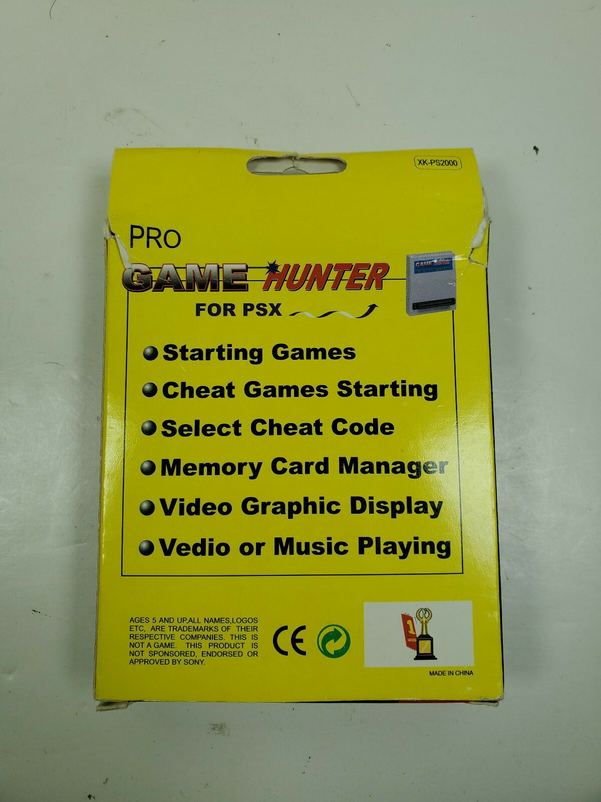 Game Hunter PSX PlayStation CD Version XK-PS2000 Complete Cheat Device CIB
