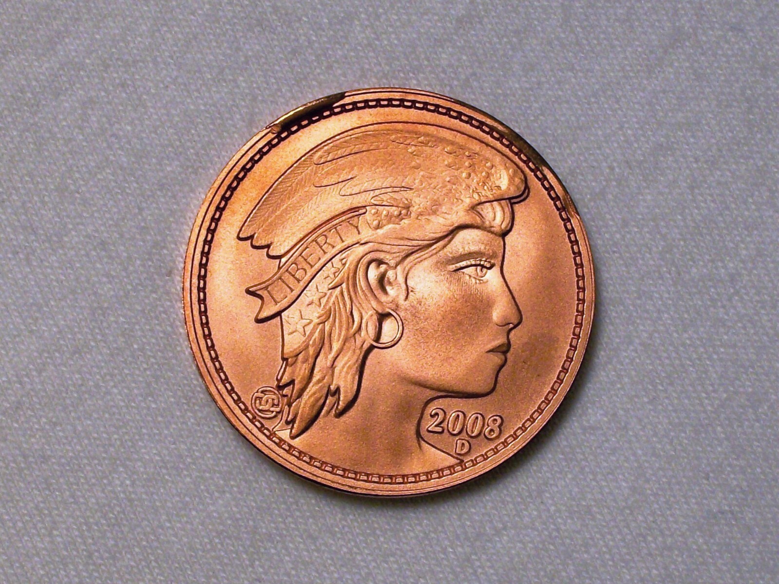 Daniel Carr - 2008 UNA 5 AMEROS - Winged Liberty Head - Copper Satin Finish