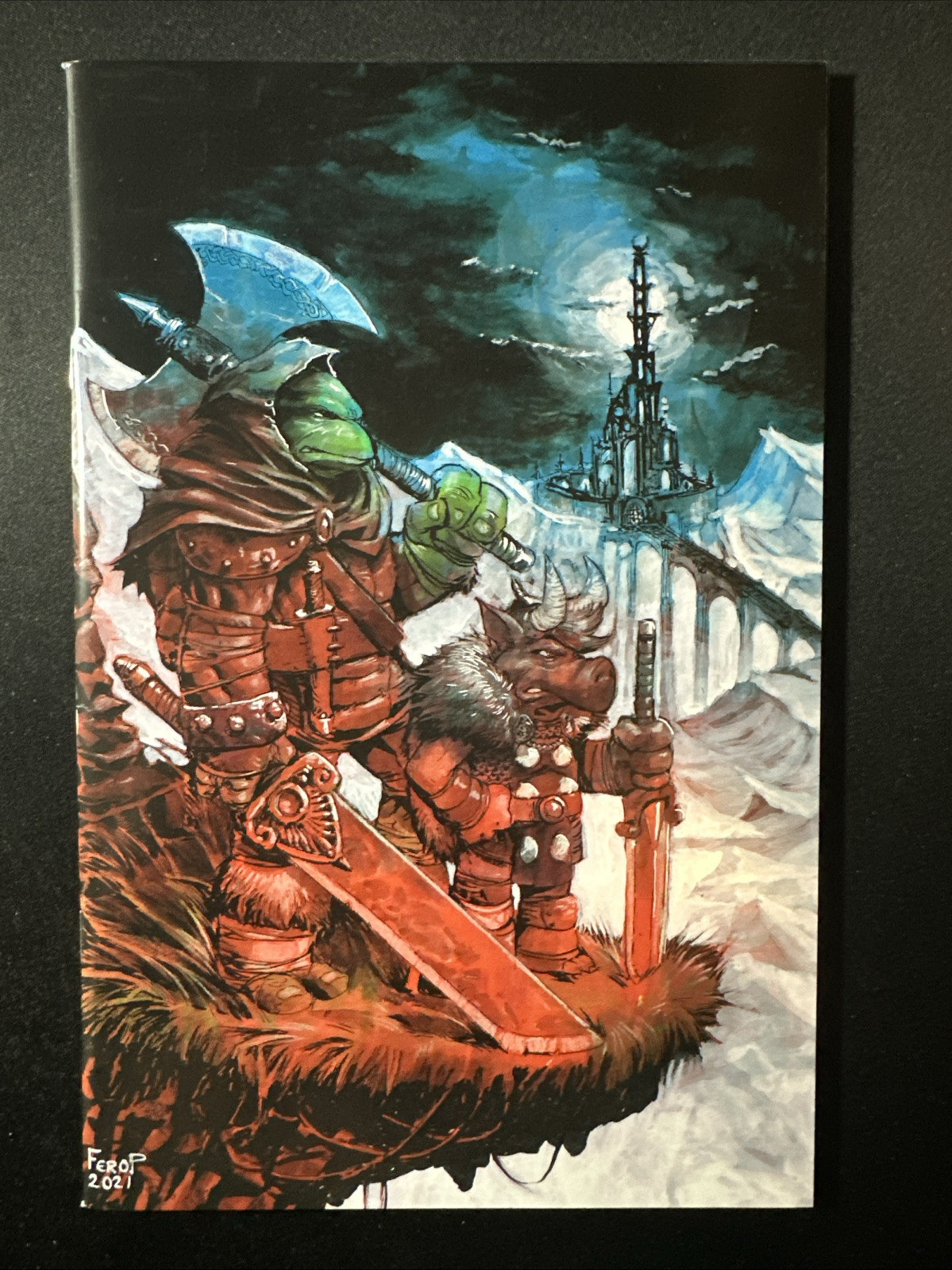 Teenage Mutant Ninja Turtles #8 Remastered Cerebus #/250 Fero Pe Virgin Variant