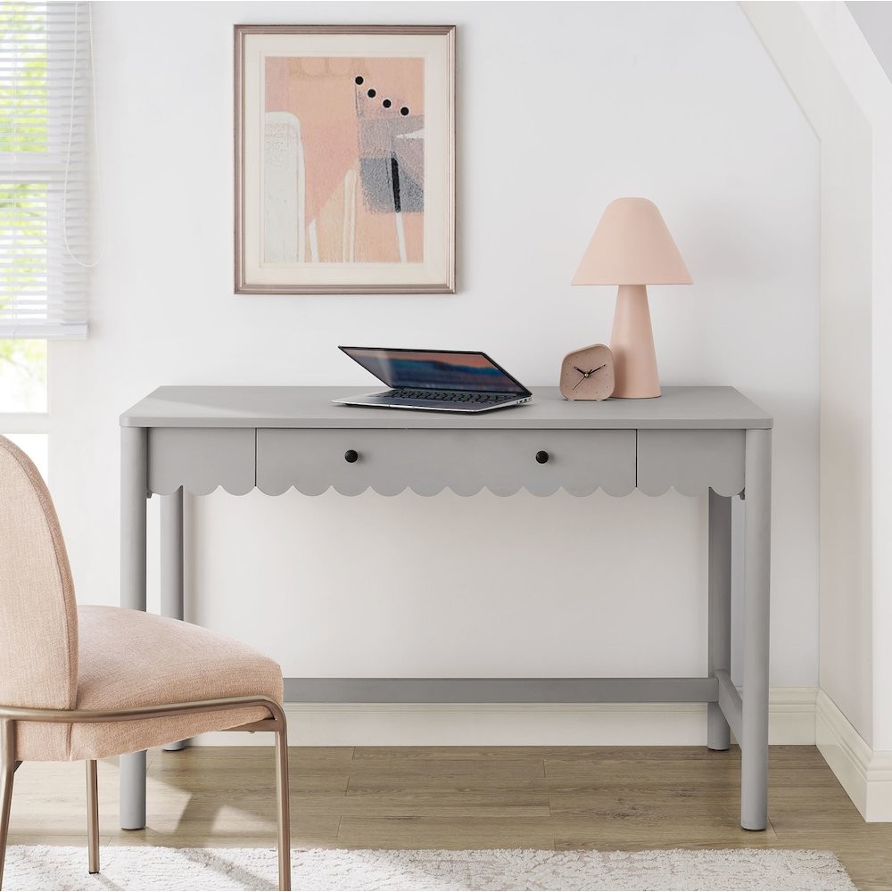 Emmeline 1-Drawer Scallop Writing Desk