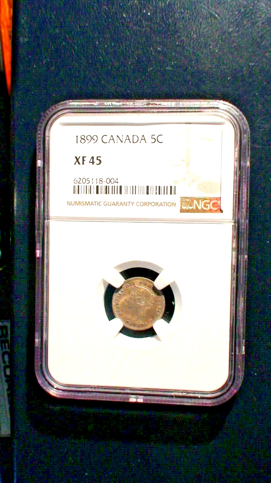 1899 Canada Five Cents NGC XF45 SILVER 5C Coin PRICED TO SELL NOW!