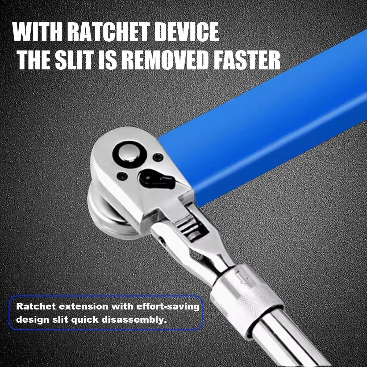 2Pack Offset Extension Wrench Set Ratchet Spanner Wrench with Extender Adapter