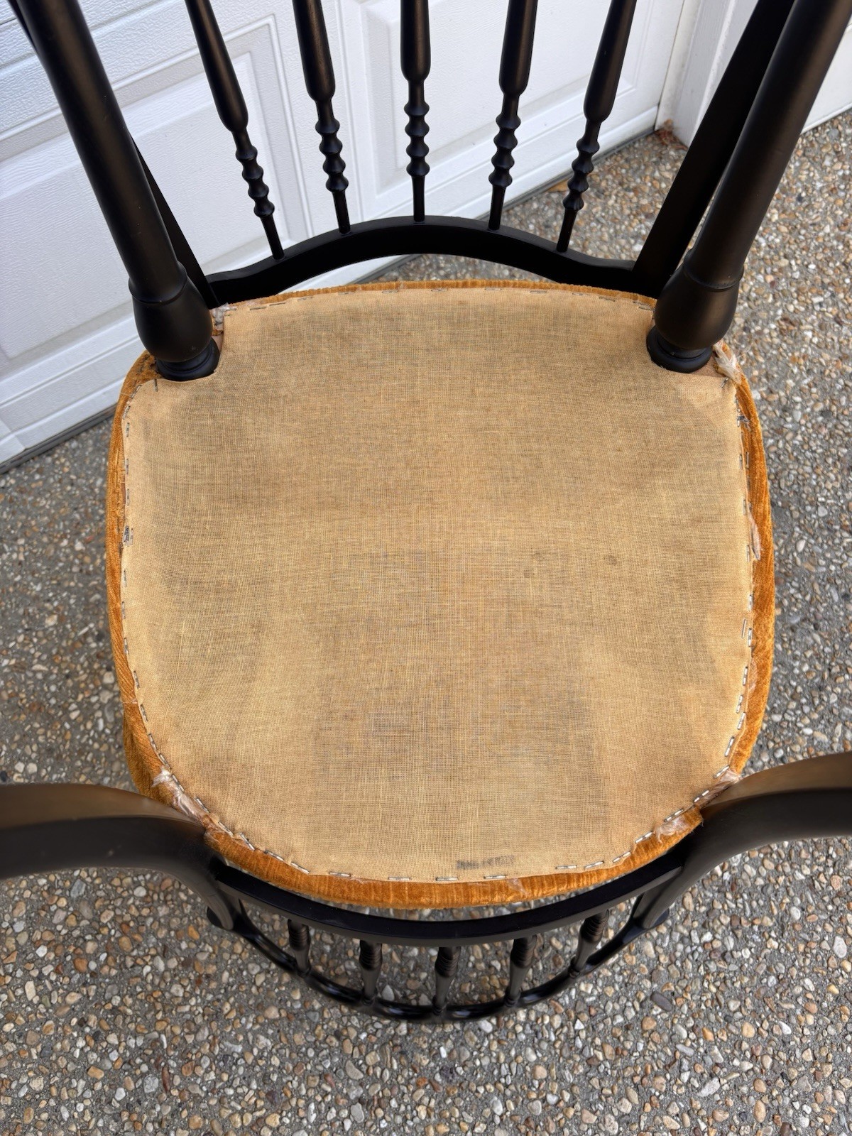 Mid 20th Century Black Chiavari Italian Chairs, A Pair Italy
