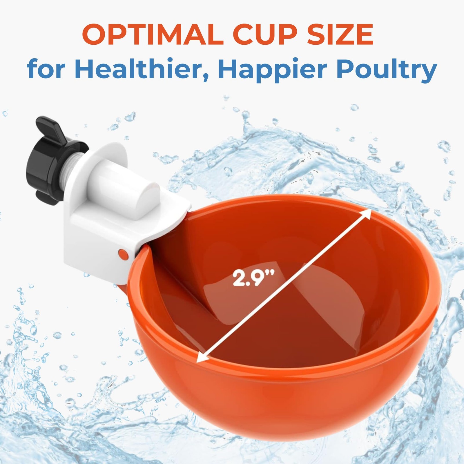 Large Automatic Chicken Waterer Cups | Chicken Water Feeder Suitable for Chic...