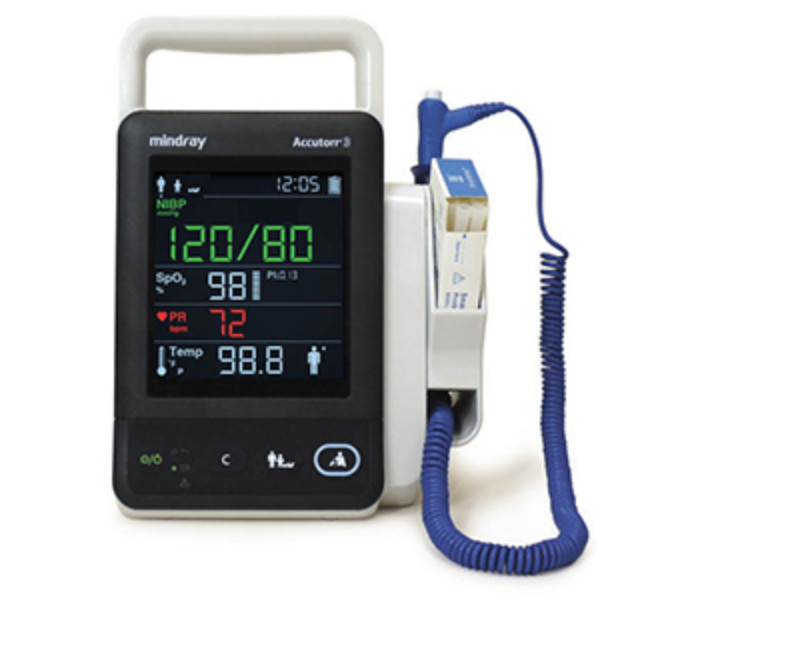 Mindray Accutorr 3 Vital Signs Monitor - Masimo Spo2 , NIBP,  TEMP