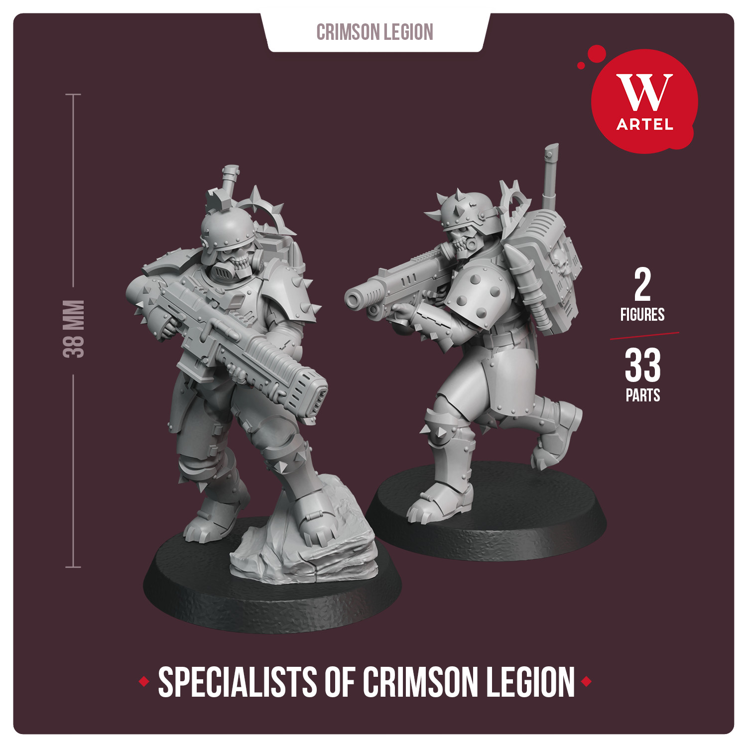 Specialists of Crimson Legion - Artel W Chaos Cultists Dkok Death Korps of Krieg