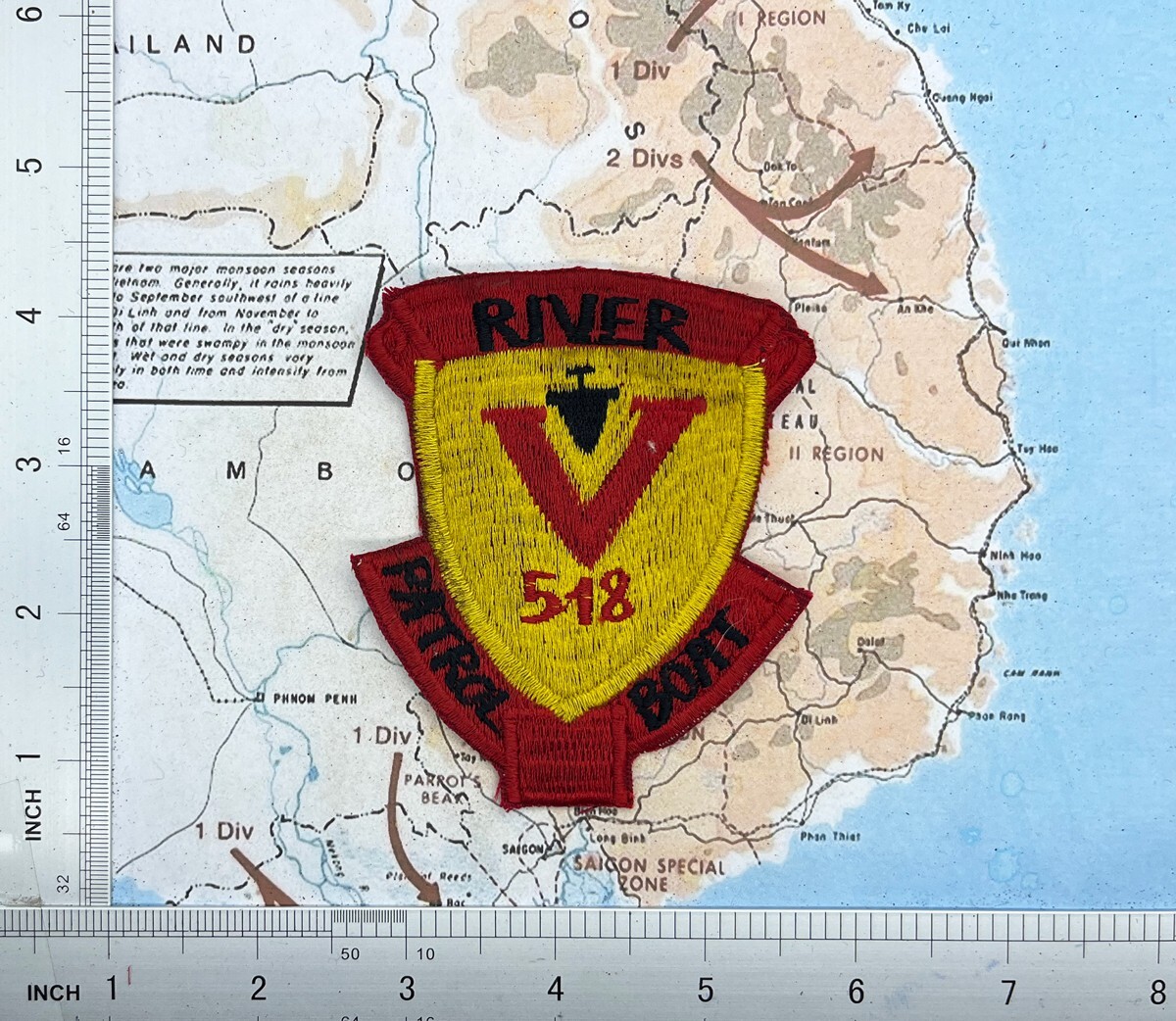Patch ,  UNITED STATES , USN , RIVER 518 , PATROL SECTION , USN , RIVER 518 , s9