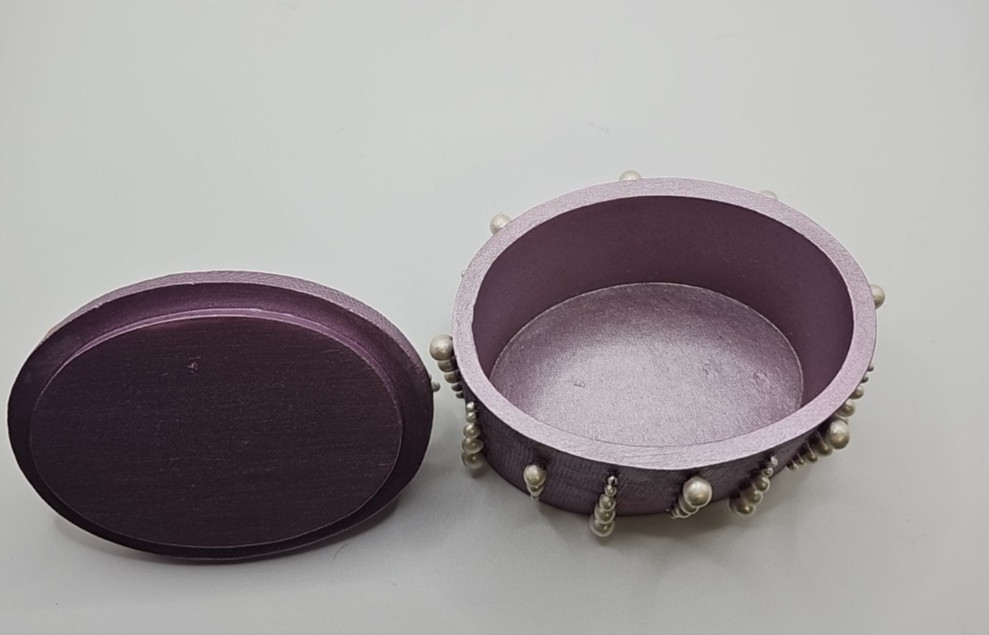 Pearl Shoe Trinket Box Resin