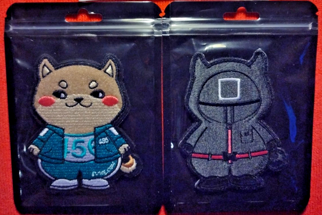 EVIKE Airsoft SHOT-SHOW 2025 Squid Games morale patch lot of 2 PVC H&L NIP doge