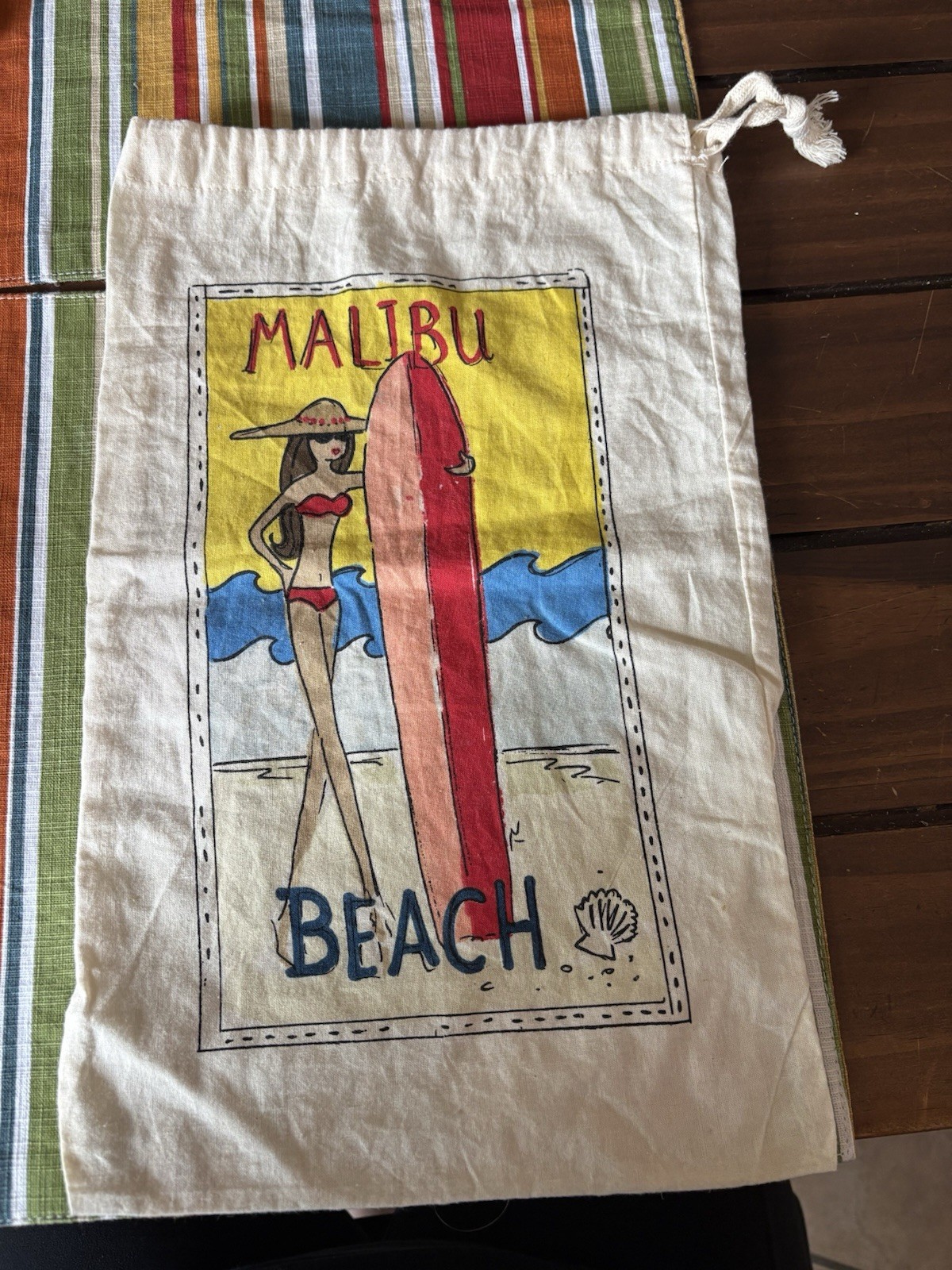 Malibu Beach Drawstring Storage Bag Dust Cover