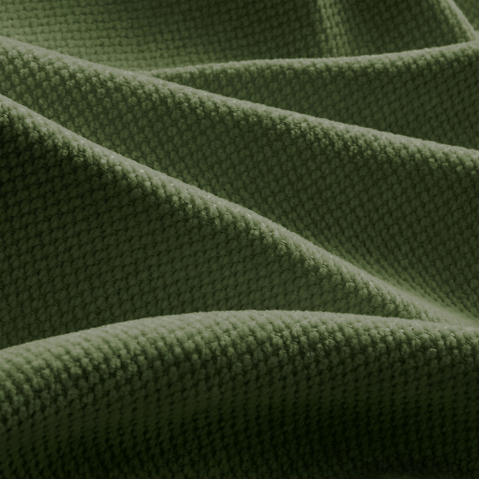 Modular Armless Sofa, Chenille Fabric Green, Ergonomic Plush Backrest