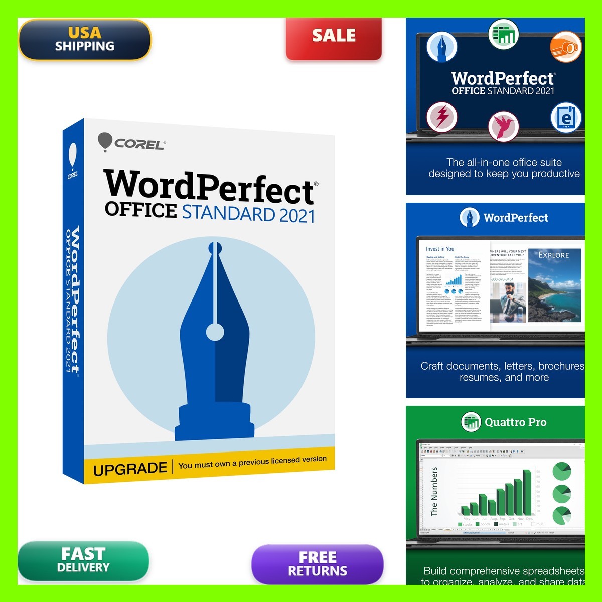 Corel Wordperfect Standard Upgrade Suite Of Word Processor Software Pc Disc