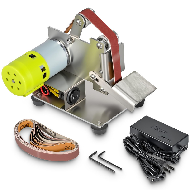 Mefape Electric Belt Sander For Woodworking Mini Belt Sander For Metal Plastic
