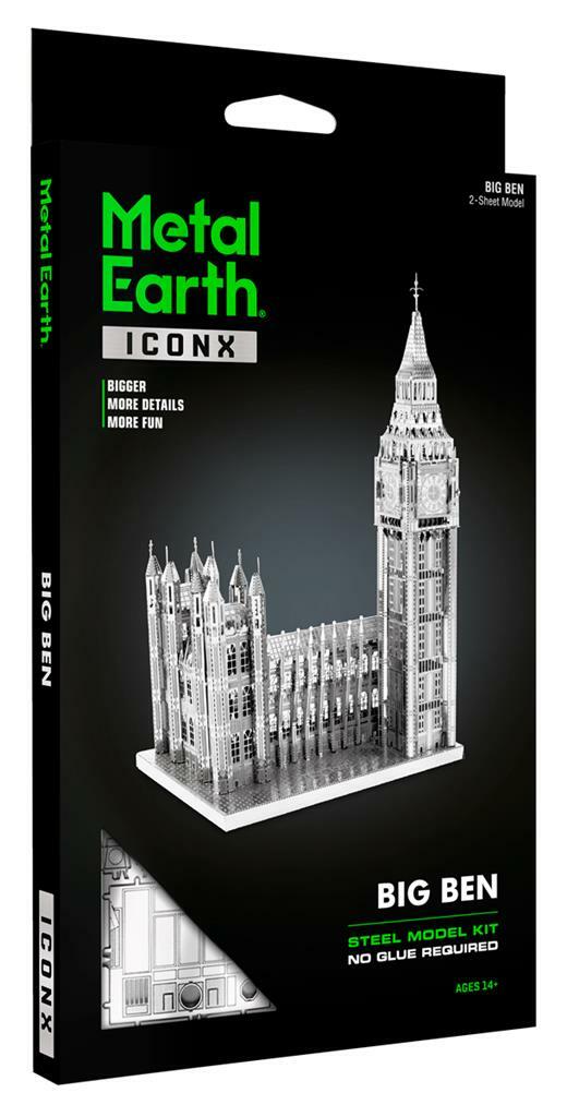 Fascinations ICONX BIG BEN Metal Earth 3D Laser Cut Steel DIY Model Kit