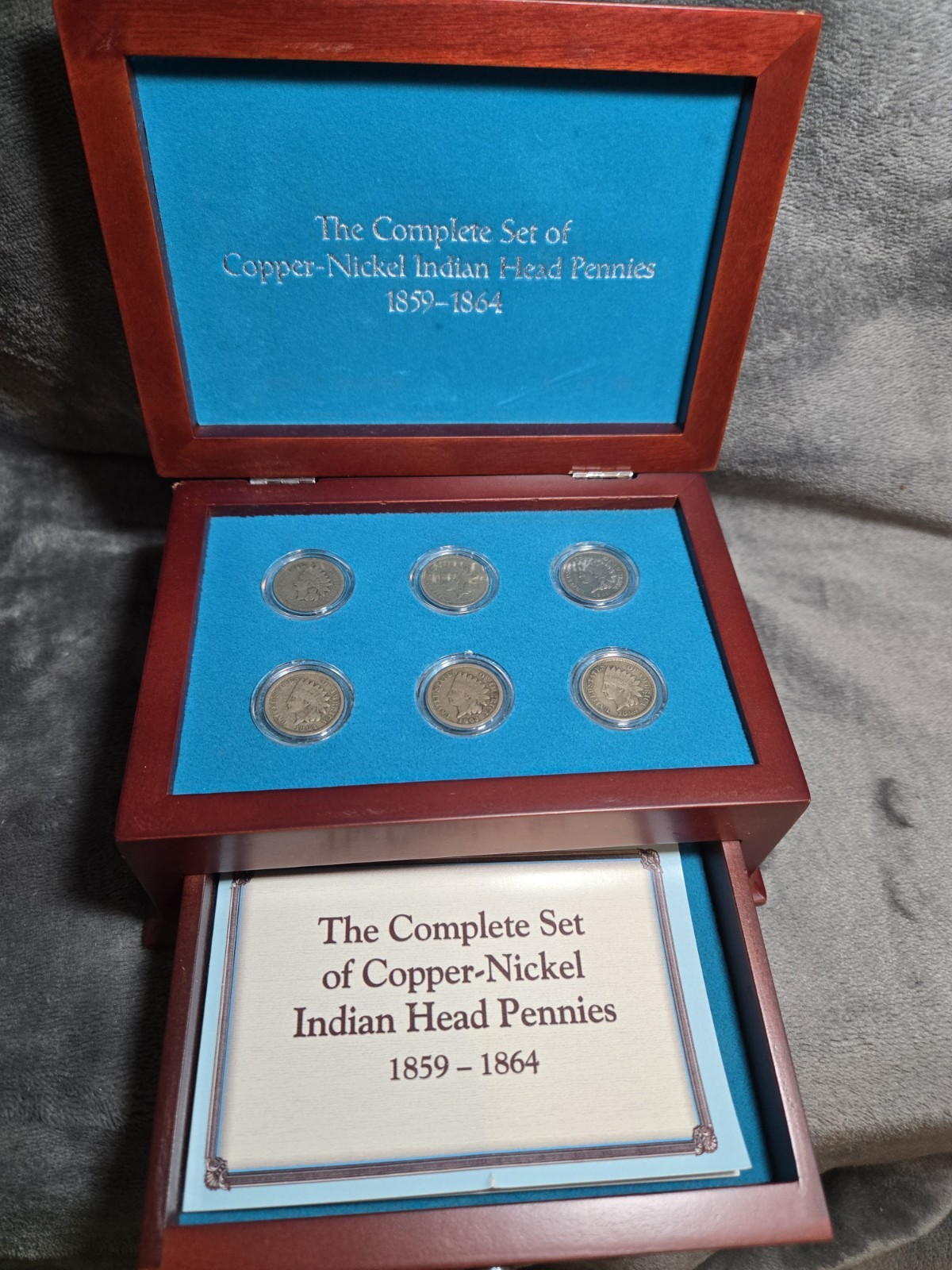 The Complete Set of Copper-Nickel Indian Head Pennie 1859-1864 (6 Coins) PCS set