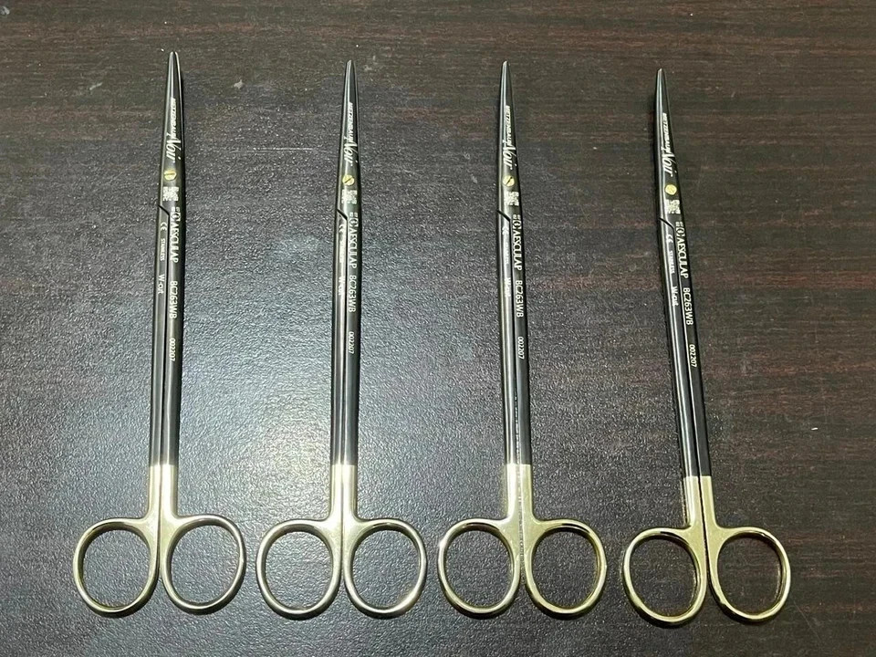 Lot of 4 AESCULAP BC263WB METZENBAUM NOIR DUROTIP CURVED SCISSORS 180mm 7”