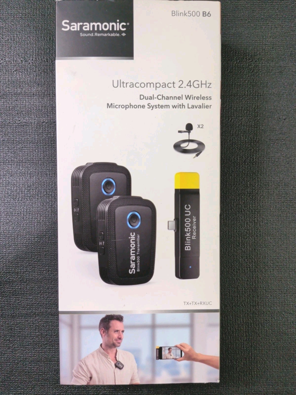 NEW Saramonic Blink500 B6 Dual Channel Wireless Omni Lavalier Microphone Compact