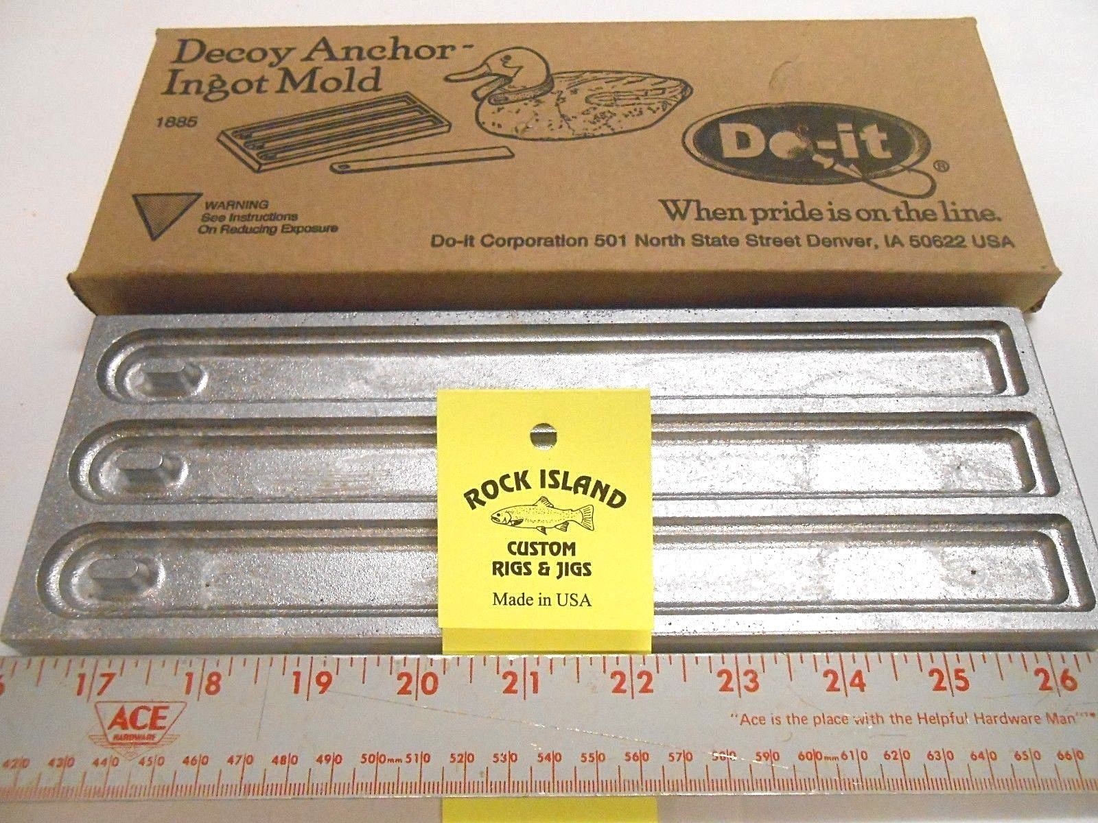 1885 DO-IT STRAP DECOY INGOT MOLD Free Shipping
